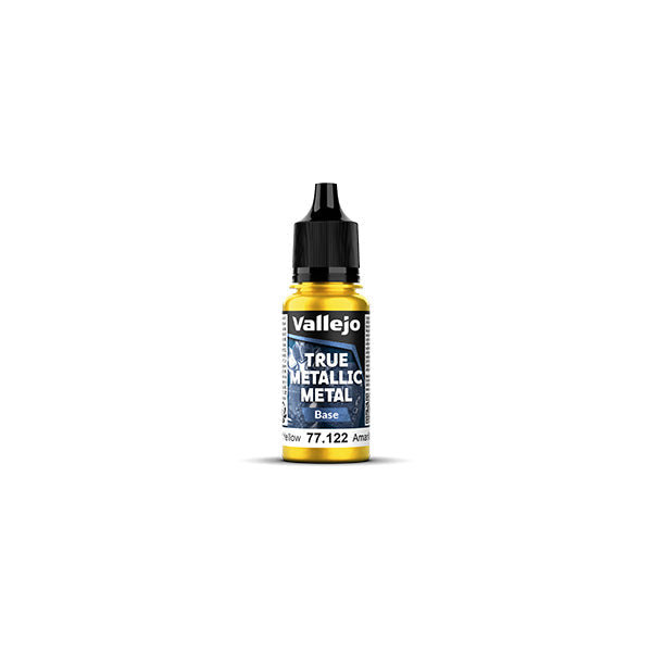 Vallejo True Metallic Metal paint bottle on a white background