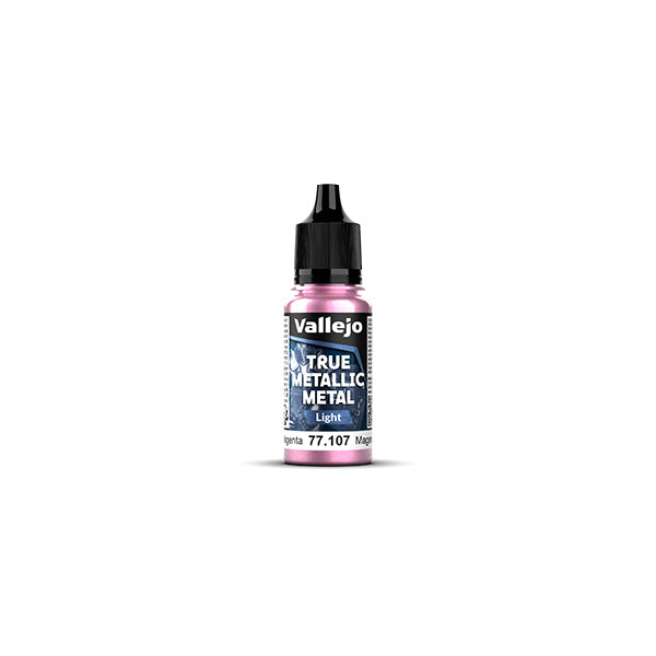 Vallejo True Metallic Metal paint bottle on a white background