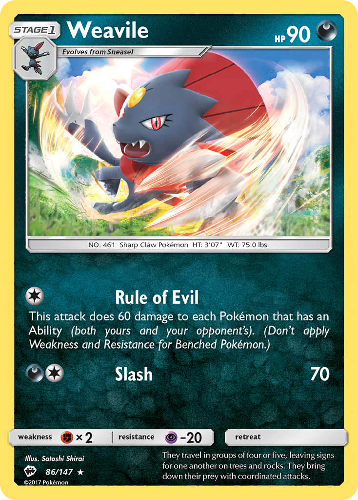 pokemon sun and moon burning shadows card list price BurPokmon TCG: & MoonBurning Elite Trainer Box Oh today and watch your collection reach new heights Weavile (86/147) [Sun & Moon: