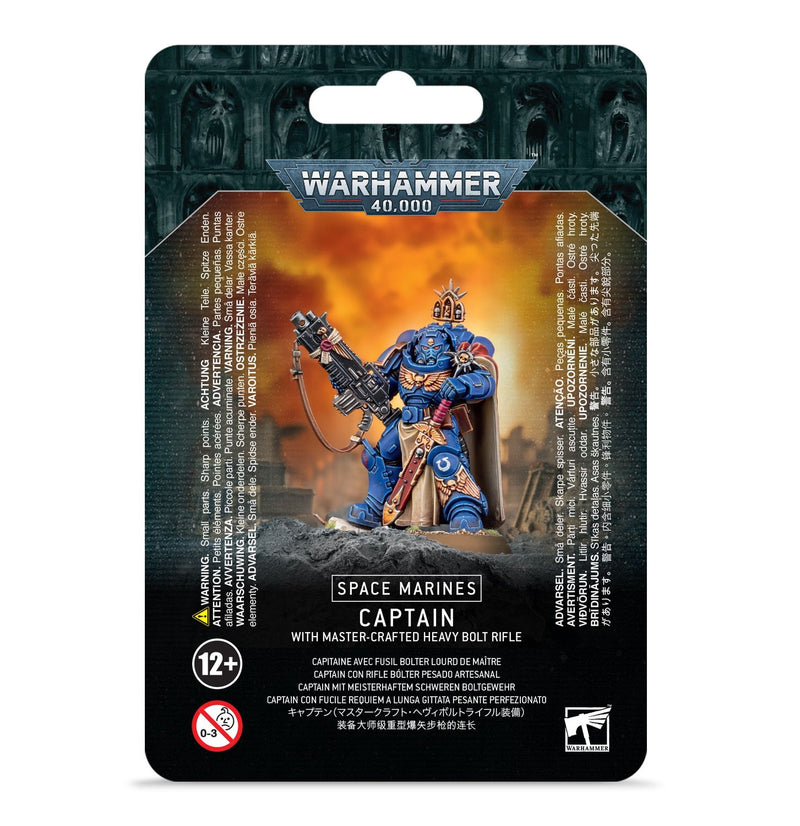 Space Marines: Captain in Gravis Armour with Master-crafted Heavy Bolt Rifle
