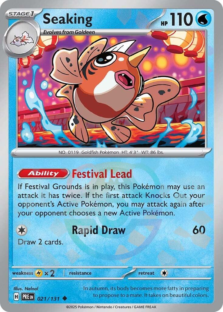 Seaking (021/131) (Master Ball Pattern) [Scarlet & Violet: Prismatic Evolutions]