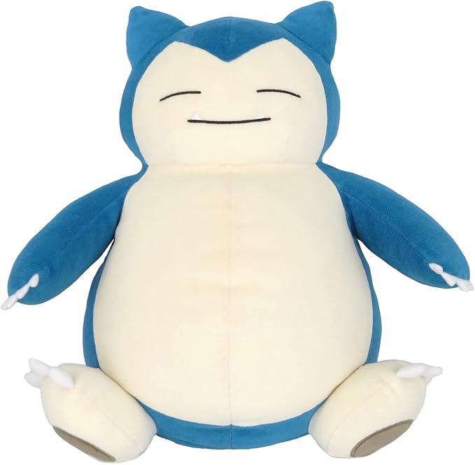 Sanei Pokemon All Star Collection PZ04 Mochifuwa Cushion Snorlax Plush, 15"