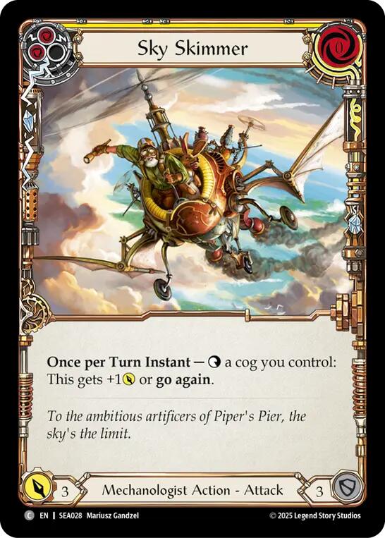 Sky Skimmer (Yellow) [SEA028] (High Seas)  Rainbow Foil