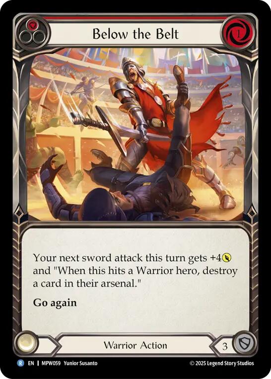 Below the Belt (Red) [MPW059] (Mastery Pack Warrior)  Rainbow Foil