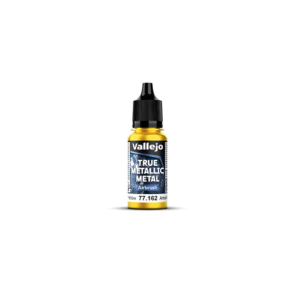 Vallejo True Metallic Metal paint bottle on a white background