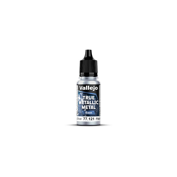 Vallejo True Metallic Metal paint bottle on a white background