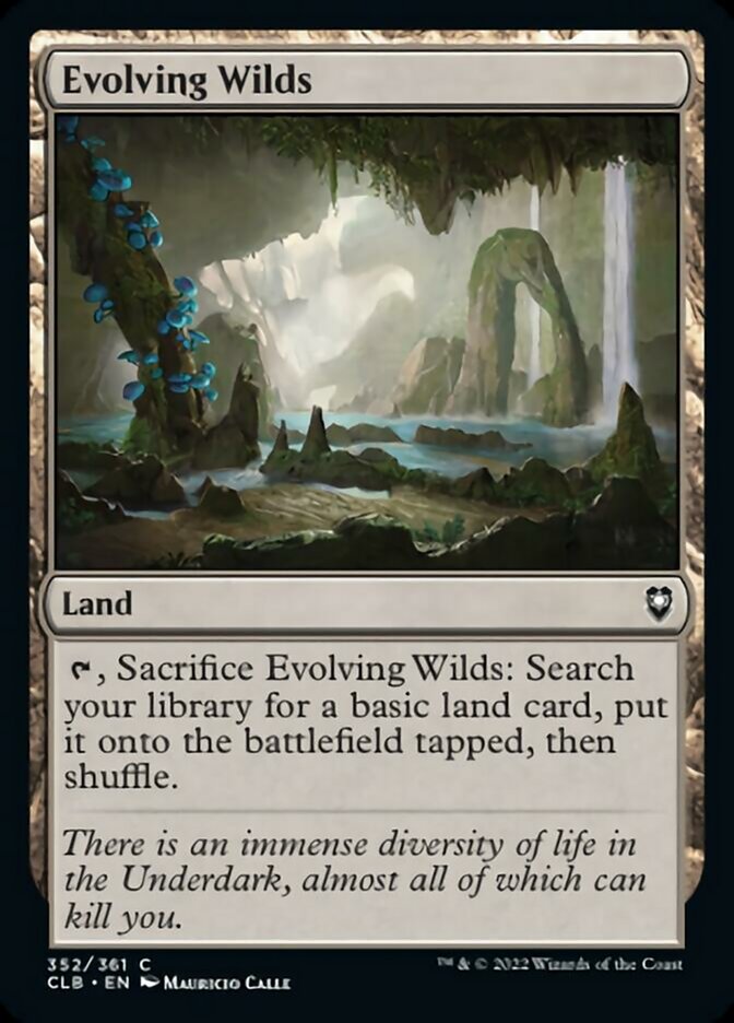 mtg gate land cards Evolving Wilds [Commander Legends: Battle for Baldur's Gate]
