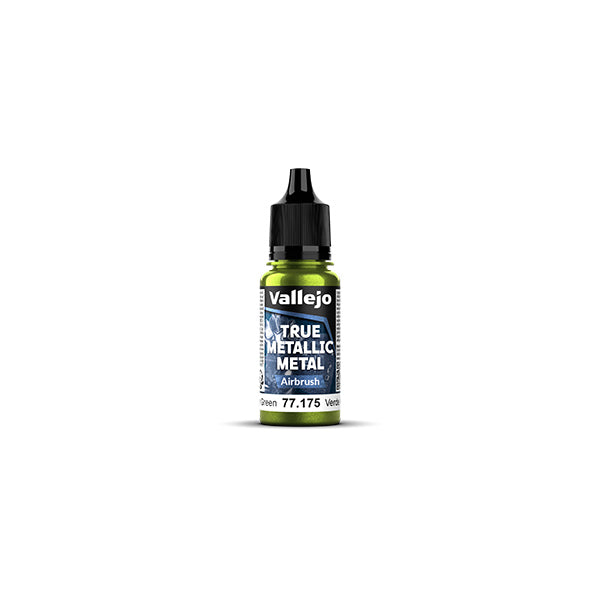 Vallejo True Metallic Metal paint bottle on a white background