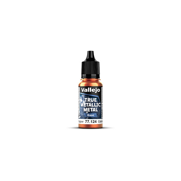 Vallejo True Metallic Metal paint bottle on a white background